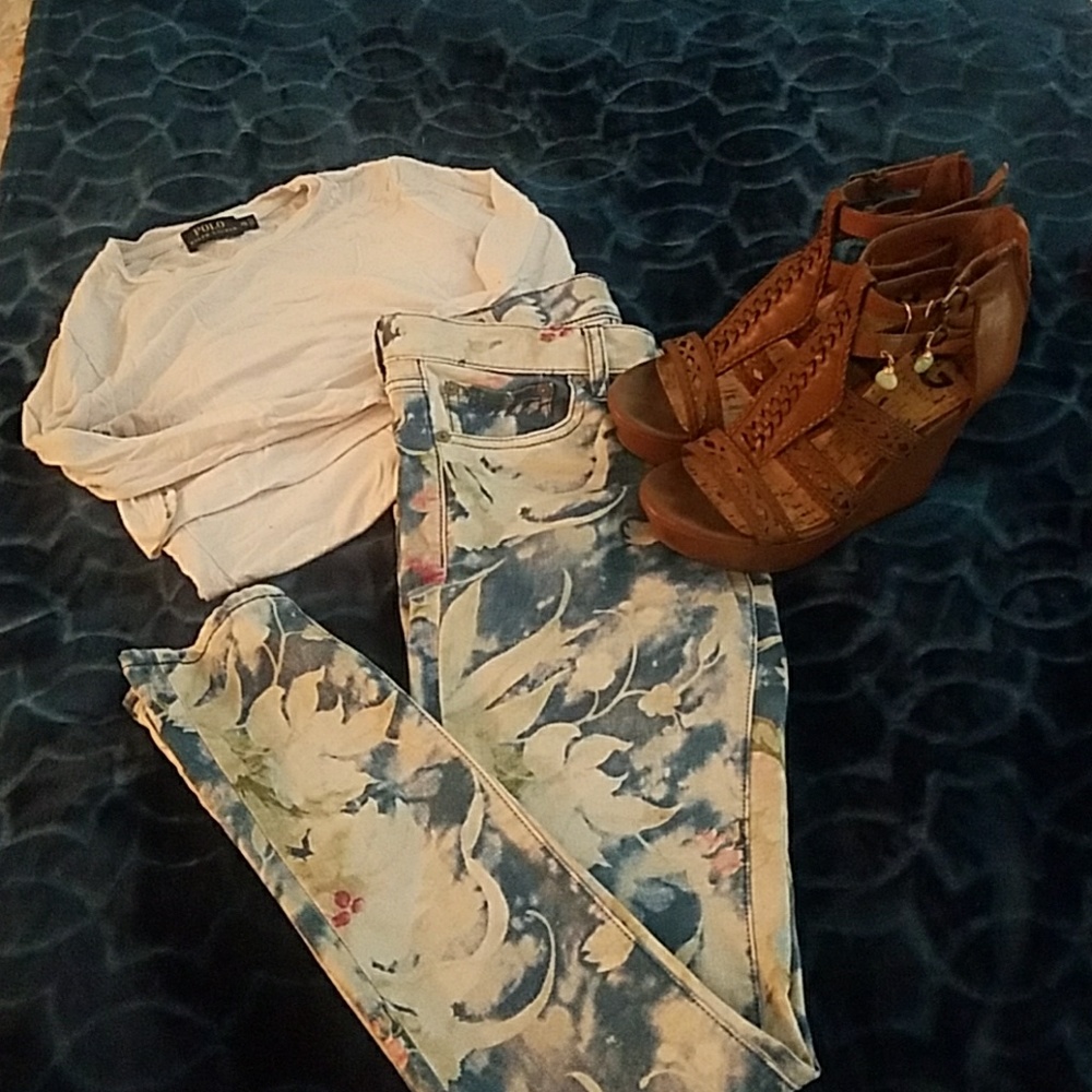 Floral denim